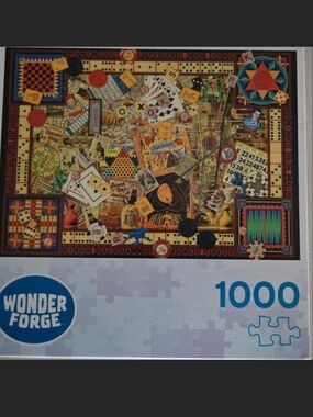 1000-Piece Colorful Game Collage Puzzle - Multicolor